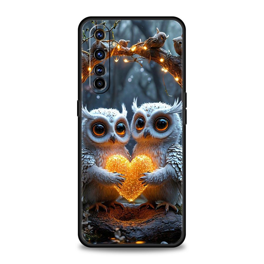 

Soft TPU Case For Realme C67 C63 C55 C53 C25 C21 10 11 12 13 GT 2 3 5 Pro Plus 5G Shockproof Phone Cover Cartoon Cute Owl Capas Realme C25