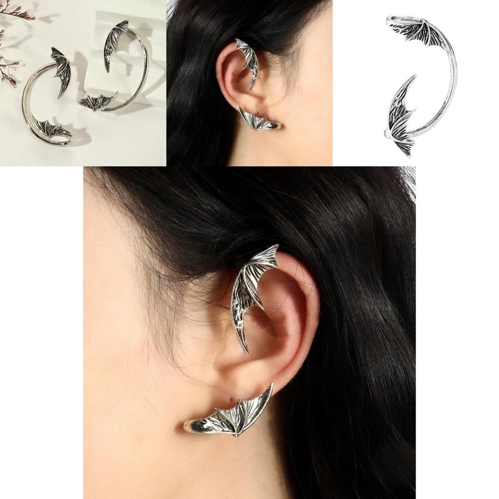 Halloween Bat Earrings Punk Retro Alloy Pendant For Female Fashion