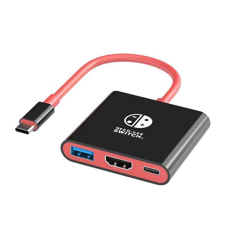 Typ-C 4-in-1 Dual-HDMI Screen Mirroring & Erweiterte Anzeige HD-Erweiterungsdock mit USB 3.0 Hub-Konverter
