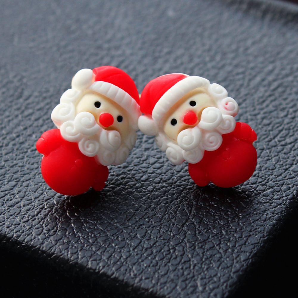 Deer Snowman Bear For Girls Christmas Ear Jewelry Korean Earrings Women Stud Earrings Santa Claus