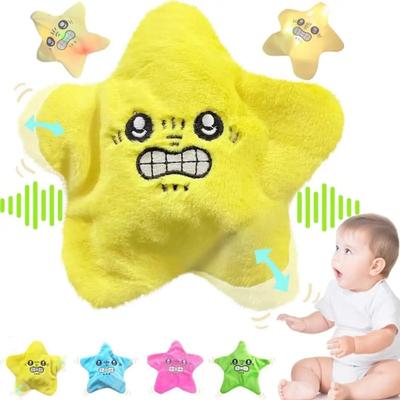 Stella marina arrabbiata, stella di peluche che si muove, stella arrabbiata luminosa, stella di peluche, stella con faccia arrabbiata, stelle di peluche che cantano e ballano