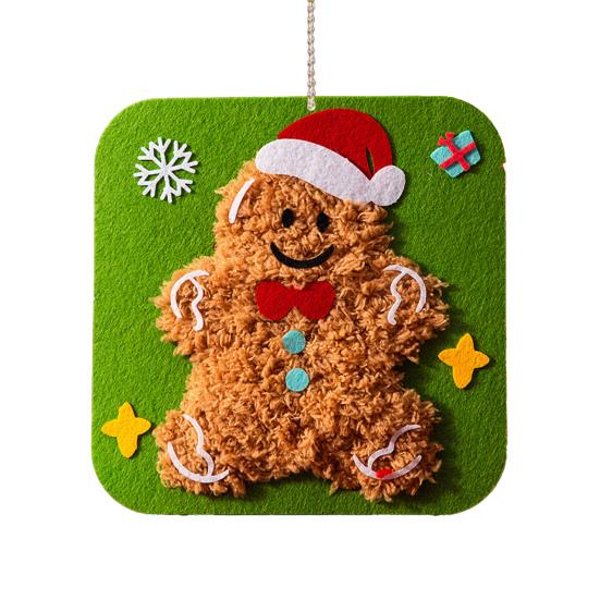 1/7/10Pcs Christmas Handmade DIY Material Bag Easy to Operate Embroidered Doll Set with Cartoon Animal Pattern Sewing Craft Kit