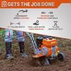 Gas Tiller Front Tine Cultivator 212cc 4-Cycle Gas Engine Adjustable Tilling Width 21-Inch Utterly Convenient Steel Tines Garden