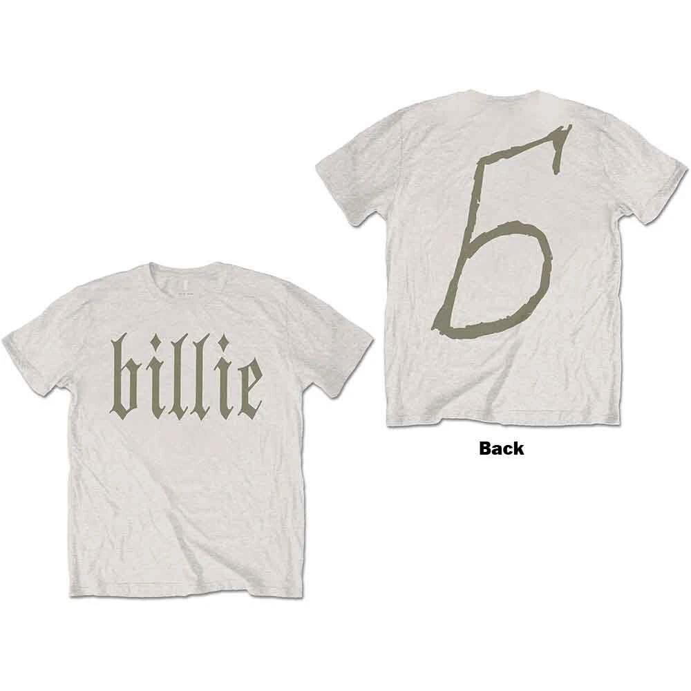Billie Eilish T Shirt Billie 5 Official Mens Natural XXL White 2XL