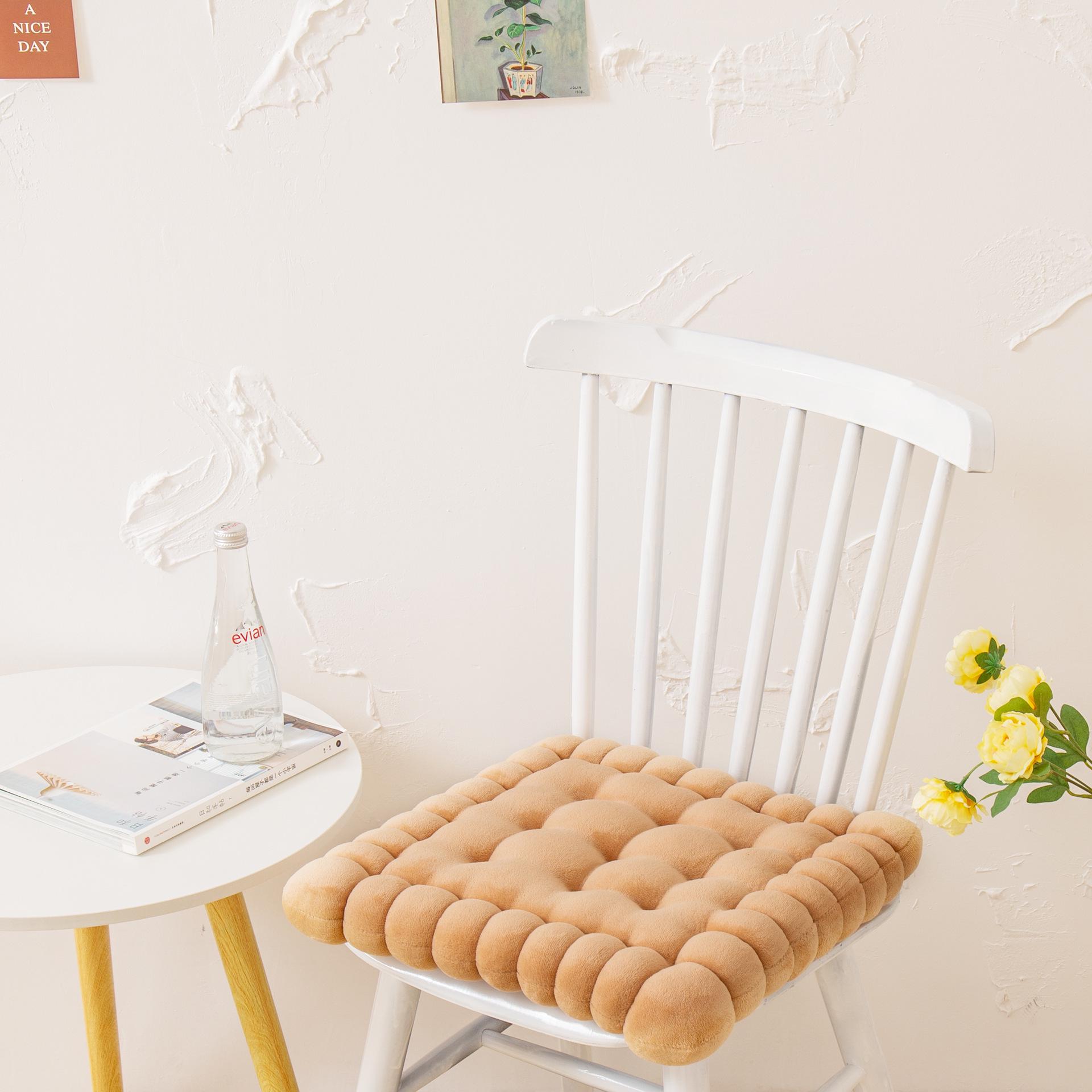 

Milk Velvet Biscuit Chair Cushion - Thickened for Office or Home Use 40*42
