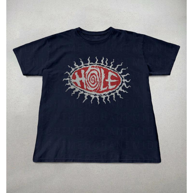 Hole Band T-shirt, Unisex Cotton Shirts, 90s Ban