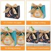 Eid Mubarak 50pcs Reusable Gift Bags with Ribbon Bows Decoration Candy Bags Festival Party Bags for Holiday Celebrations