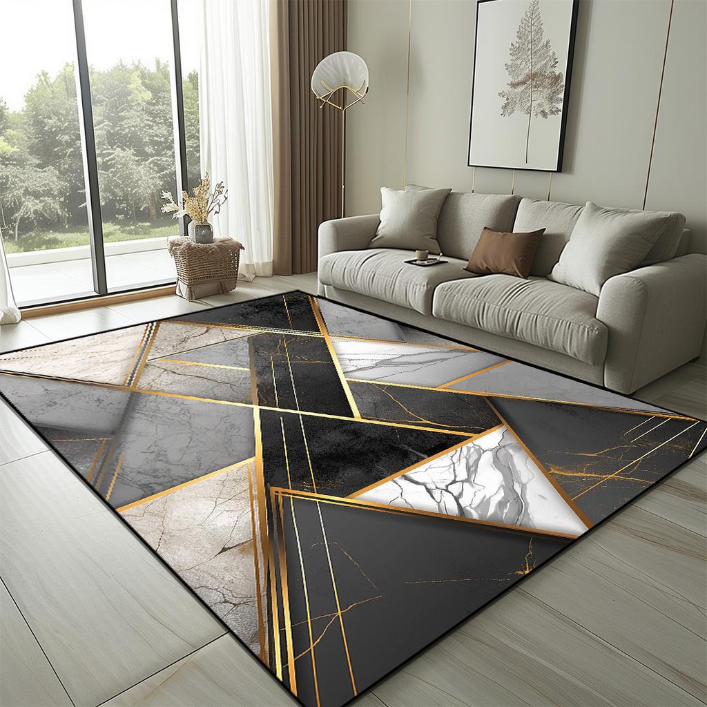 Luxury Geometric Carpet for Living Room Modern Decoration Home Rug Soft Machine Washable Rugs for Bedroom Large Sofa Floor Mats