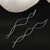 Orecchini Minimalisti Lunghi con Frange Ondulate Nuovi Orecchini Pendenti alla Moda da Donna Gioielli di Alta Gamma Accessori Minimalisti Regali
