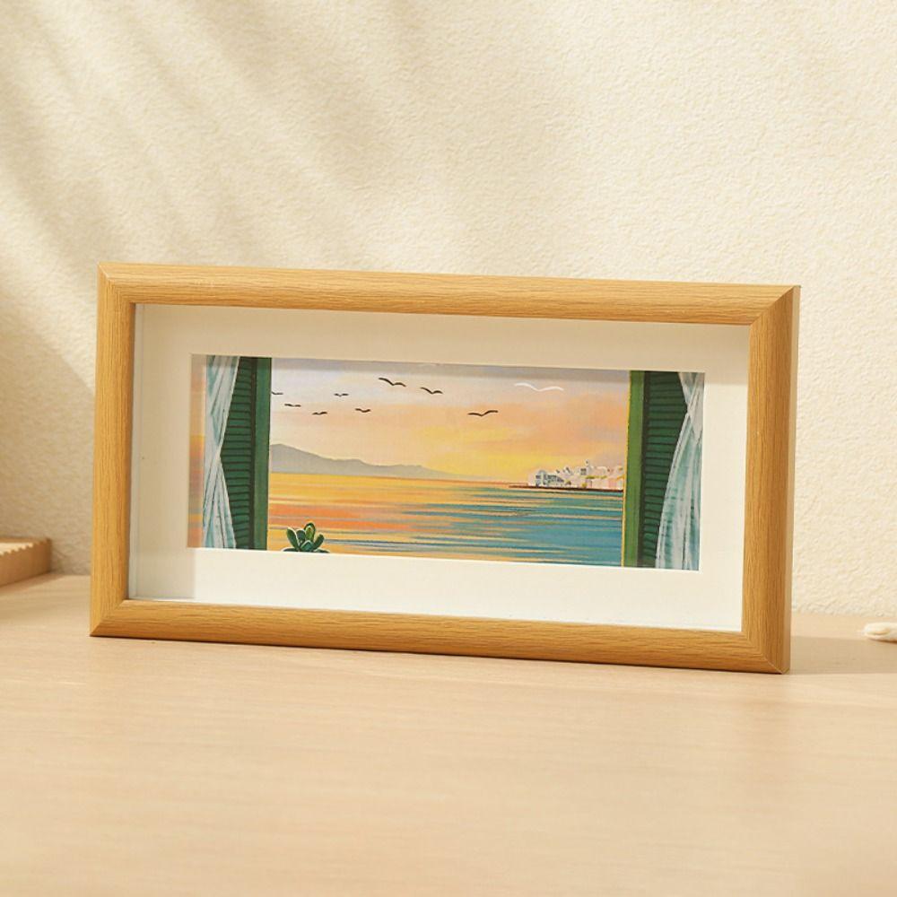 Holz Display Fotorahmen Minimalistischer Fotorahmen Modisches Holz Foto Rack Zuhause