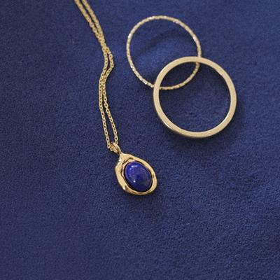 Modernlike 14k Gold-filled Silver Cast Birthstone Gemstone Necklace, Turquoise, Blue, Red, 12 Kinds To Choose from