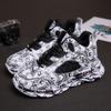 Fashion Graffiti Shoes Mens Outdoor Shoes Sports Running Shoes PU Leather