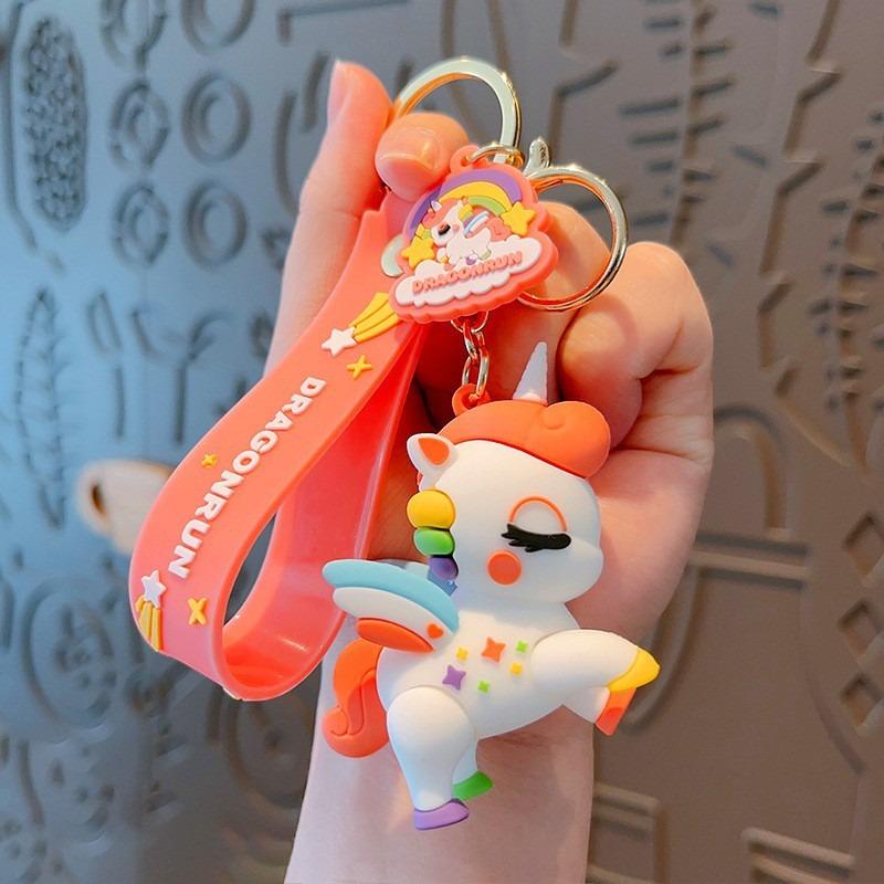 Keychain Korean Version of Creative Pendant Couple Small Gift Schoolbag Pendant Colorful Pony