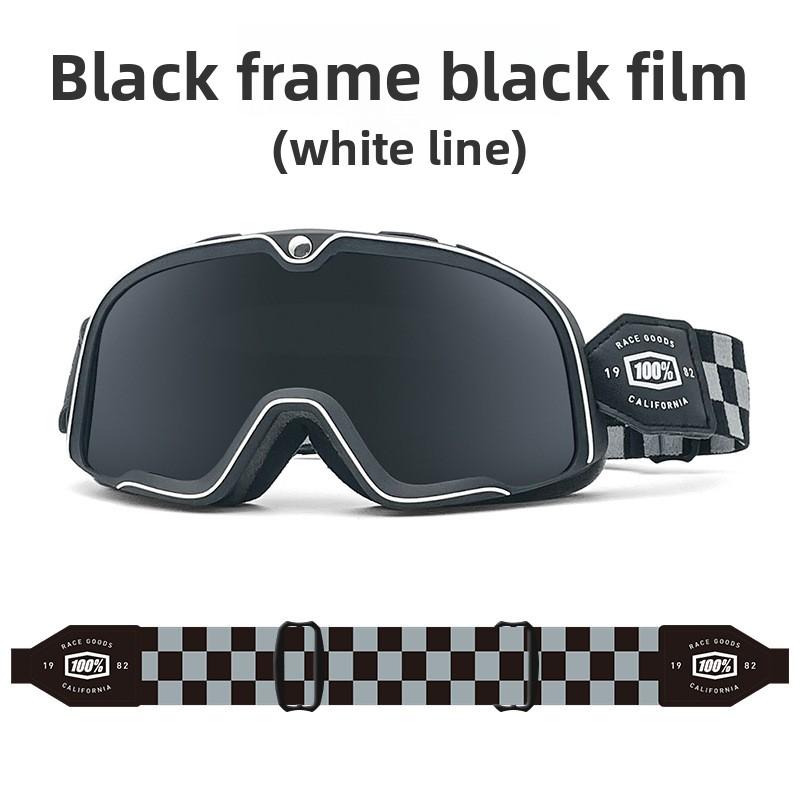 100% Motorradbrille Fahrbrille Retro Harley Brille Abnehmbar Winddicht Sand Anti-UV