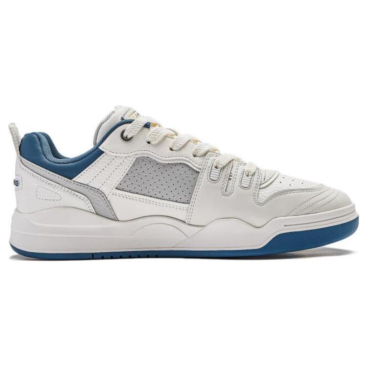 Li Ning Jiangyue Wear Resistant And Lightweight Low Top Skateboard Shoes Men's White Gray AGCT293-1