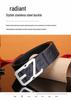 Men's Stainless Steel Z Letter Belt, Genuine Leather, Smooth Buckle, Top Layer Cowhide, Trouser Belt