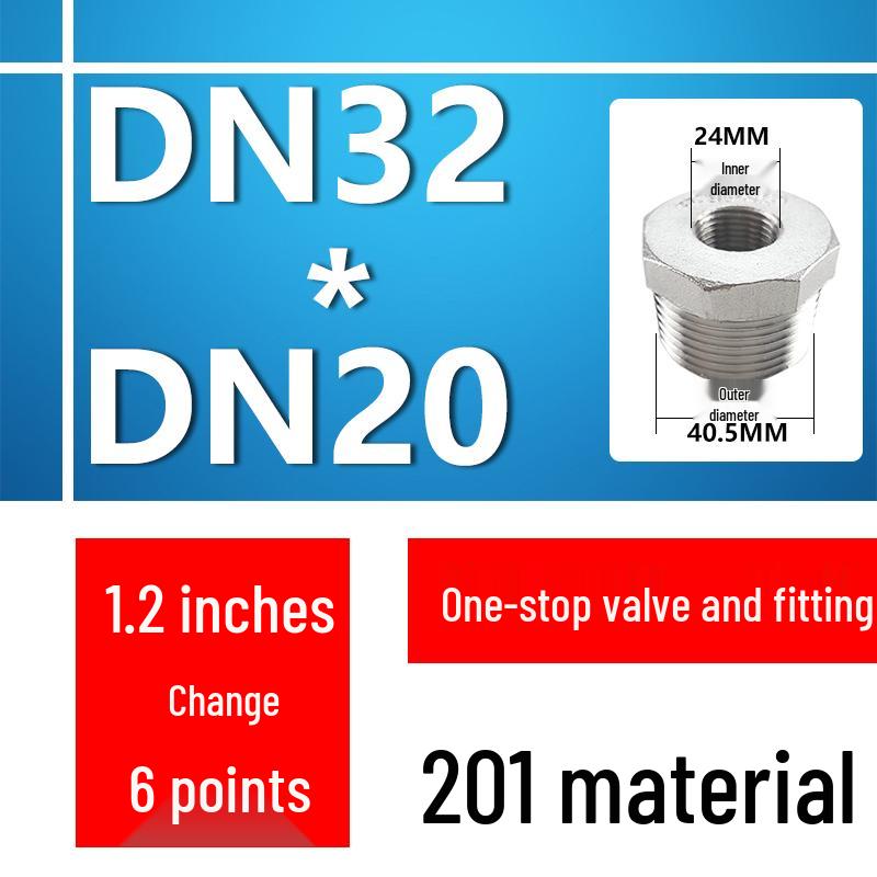 Redukcja ze stali nierdzewnej DN15 na DN8 na DN6, Złącze męskie/żeńskie