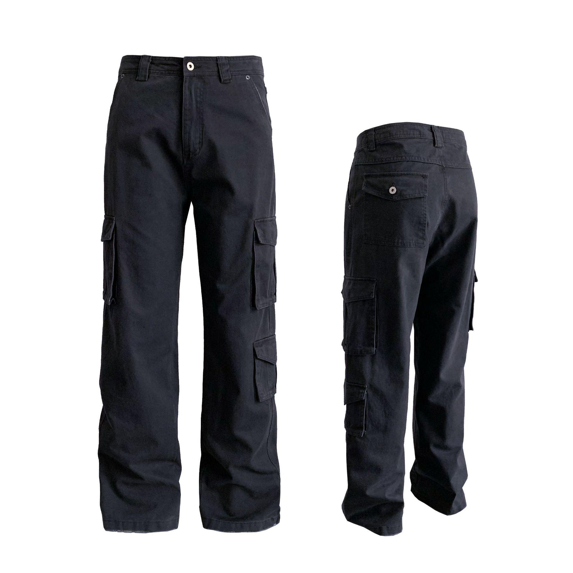 

AUTICUP Мужские рабочие брюки в американском стиле с несколькими карманами, уличная одежда прямого кроя, слегка широкие, повседневные длинные брюки