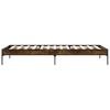 Bed Frame Smoked Oak 100x200 cm Particleboard and Metal
