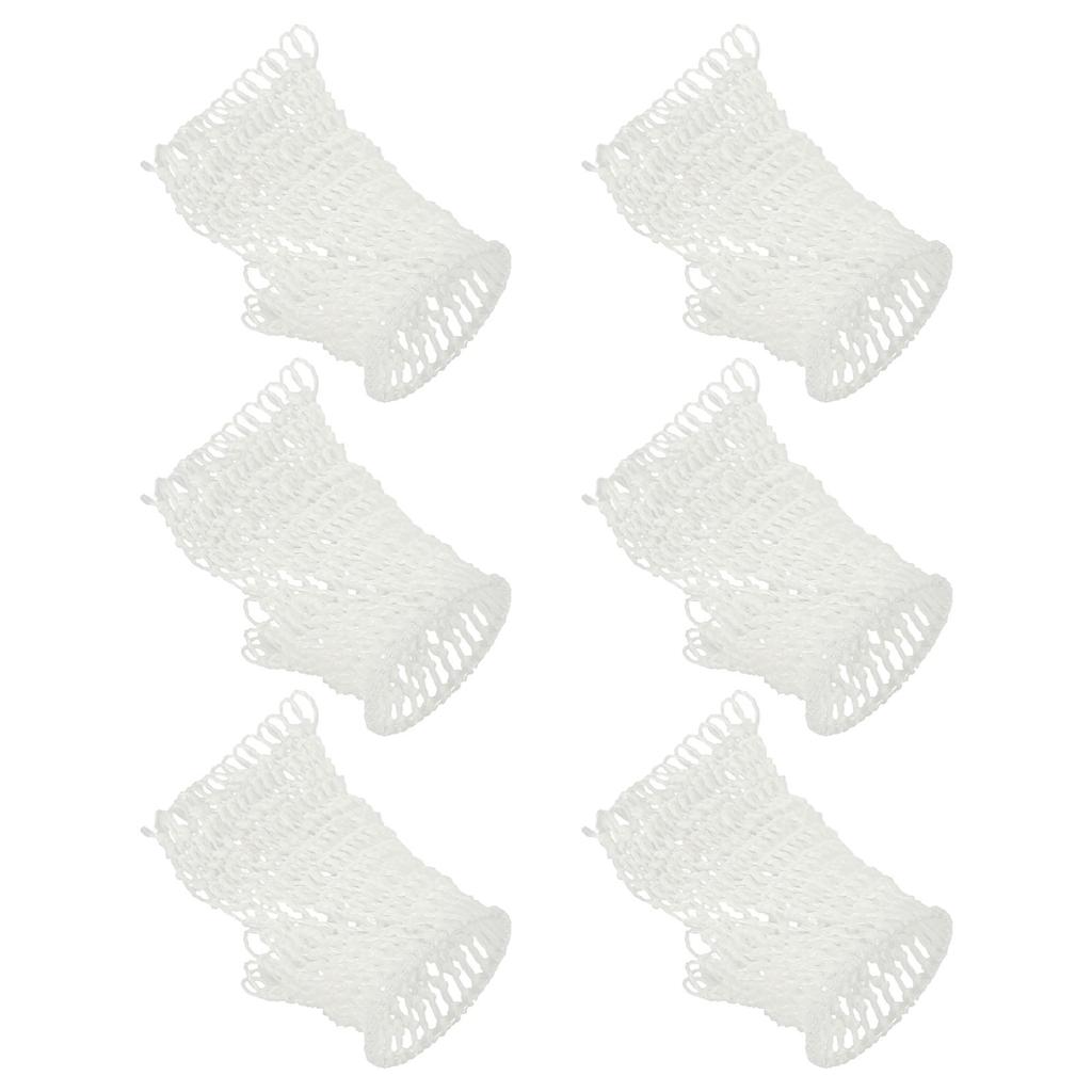 6 Stück Billardtisch Netztasche Bodenlos Ausgehöhlt Nylon Billardtisch Tasche Zubehör Weiß