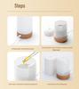 Crackle USB Desktop Humidifier with Seven-Color Ambient Light and Large Mist Output for Silent Home and Bedroom Aroma Diffusion.