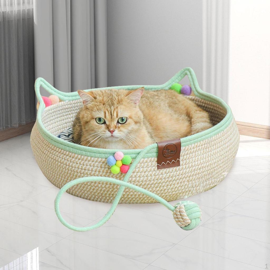 Cat Basket, Scratcher, Adorable Portable Bed for Indoor Cats, Pet Supplies Resting