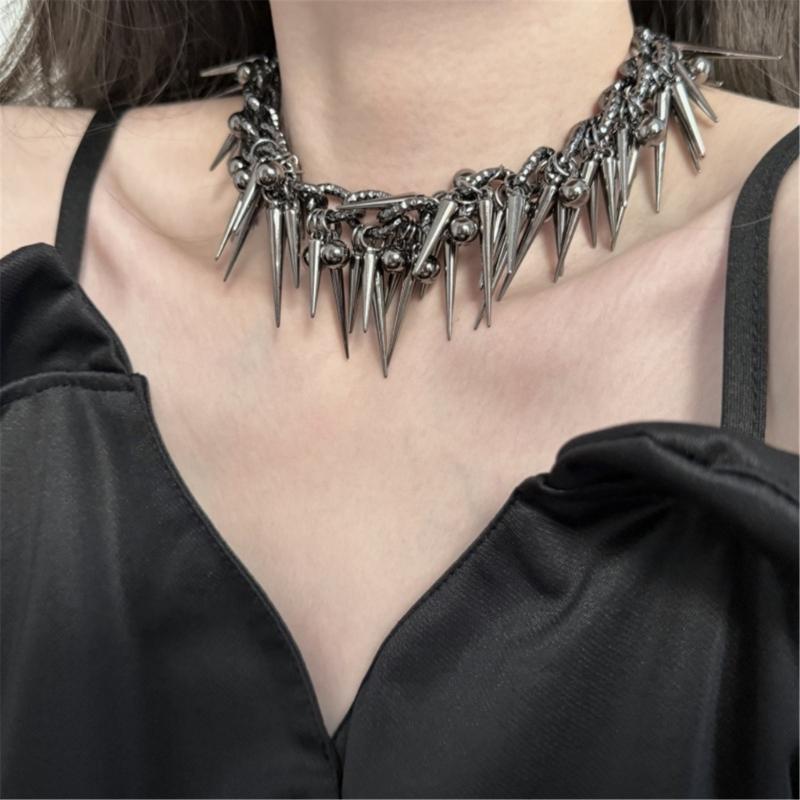 Regalo Personalizzato Alluminio Rivetti Frange Collana Catena Regolabile Gioielli Leggeri Per Donne Moda