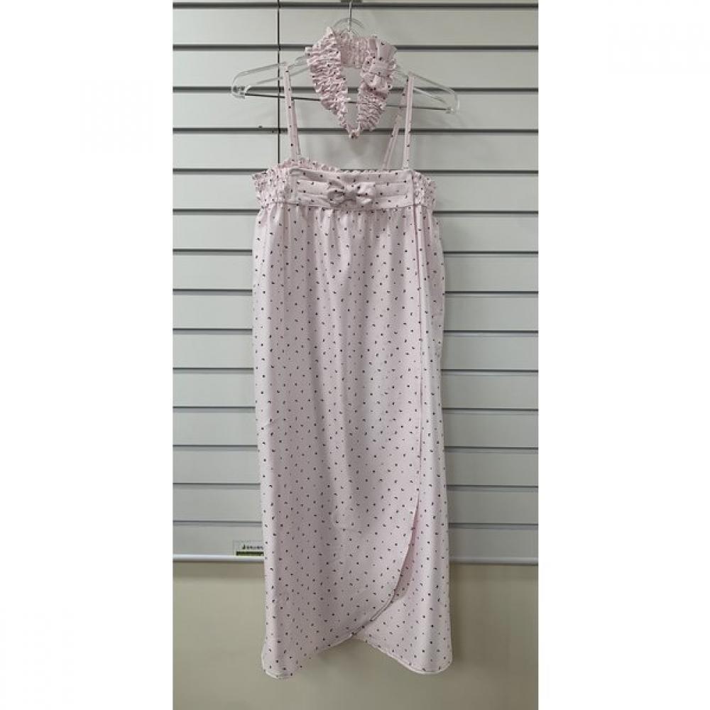 

Venus Silk Feel Printed Golf Gown Shower Gown Vgn3815l Pink/90