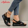 Fashion Aphixta 2025 Wedge Sandals Peep Toe Buckle Shoes Woman Platform Ankle Strap Fashion Cool Summer Super High Heel Shoes