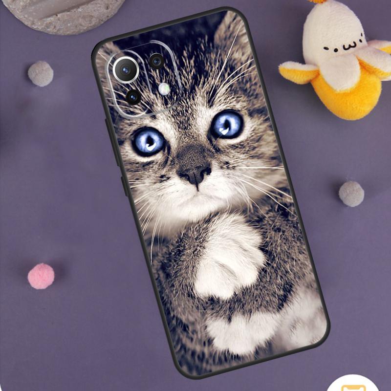 Black Cat Staring Eyes Case For POCO F6 X6 X5 X3 Pro M6 M5s F3 F5 Xiaomi 14 13 Ultra 12 Lite 11T 12T 13T Pro Cover