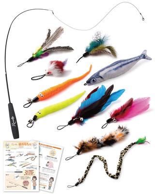 Cat Feather Fishing Rod Stress Bird Durable [Veterinarian Supervised] Toy, Toy, Style, Relief, Exercise, Compact, Feather,