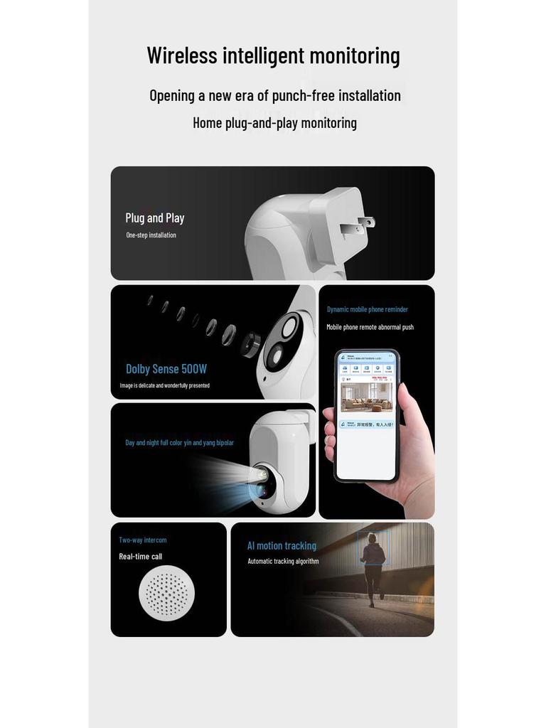 1080P HD Indoor PTZ WiFi Surveillance Camera