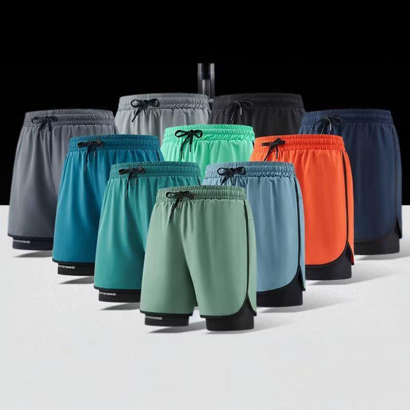 Pantaloncini Sportivi Unisex a Doppio Strato Anti-Esposizione per Corsa e Escursionismo