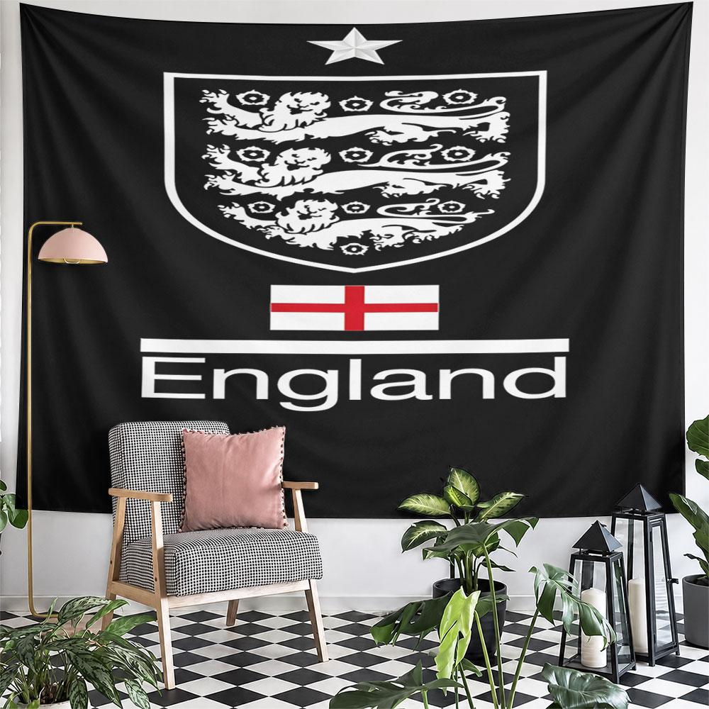 England Football Emblem Design Pattern Wall Hanging Tapestry Decorative Tapestry Home Decor for Bedroom and Living Room