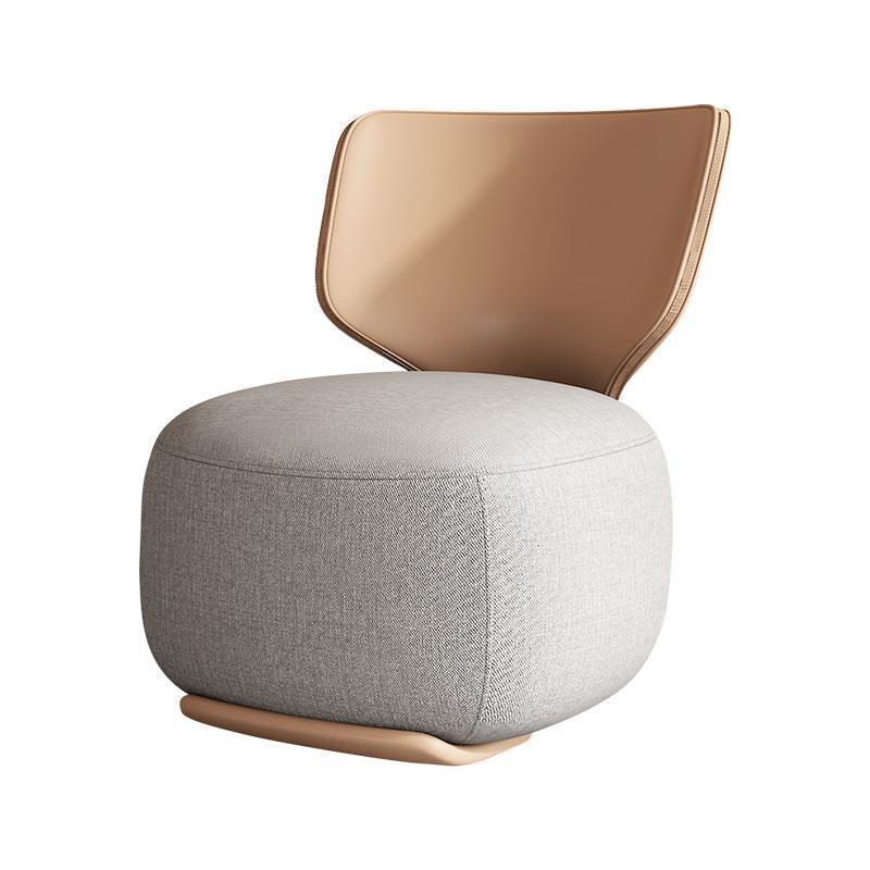 Log Light Luxury First Class Cabin Lounge Sofa Chair Nordic Living Room Fabric Low Stool Balcony Leisure Armchair 2024 New