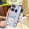 Waterproof Kickstand Phone Case For ZTE Nubia Z60 Ultra Oil Painting Soft case Fashion Design Flower Anti-knock Lanyard