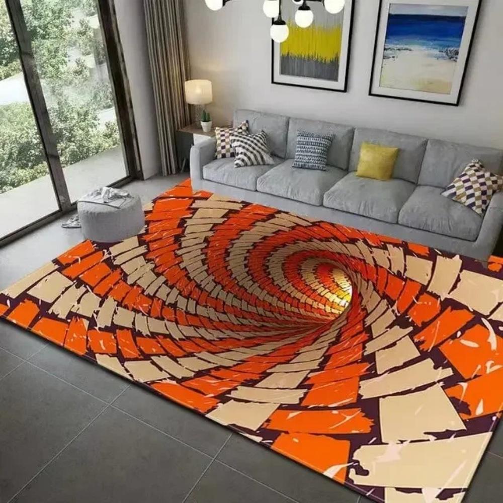 

2D Illusion Infinite Abyss Area Rug Checkerboard Non Slip Mat for Living Room Bedroom Modern Carpet Visual Trick Spaces 40X60CM