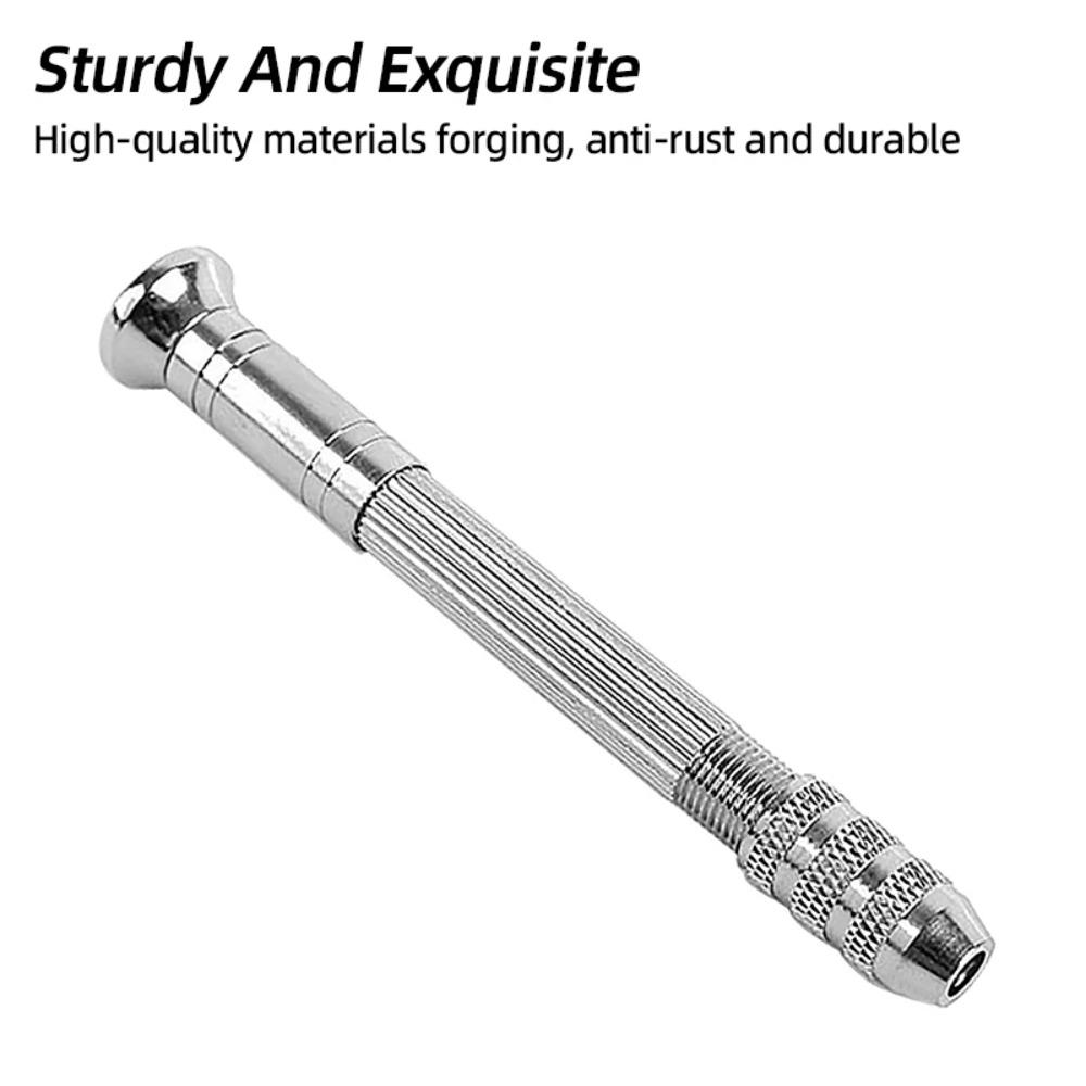 Essential Hand Drill Set–Pin Vise with 10 Twist Drill Bits,Manual Micro Drill for Wood,Plastic,Jewelry,Precision Drilling Tool for Craft,Model,Hobby