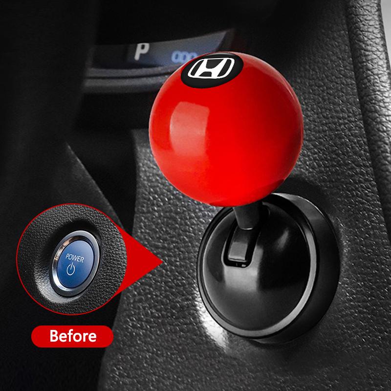Ball-Shaped Car Engine Start Cover Car Start Button For Honda Civic Fit Jazz Accord Pilot CRV Odyssey Passport City Accessories