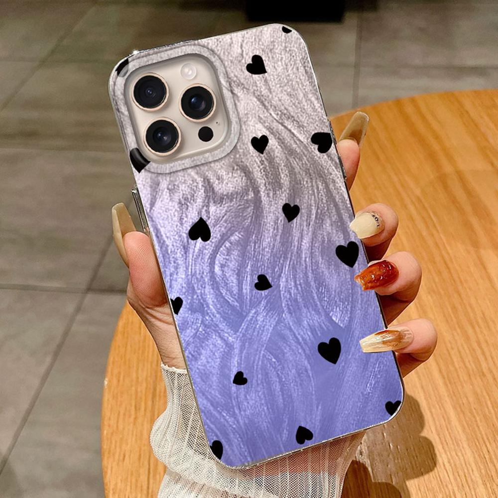 Gradient Colorful Pueple Butterfly For Apple iphone 16 Pro Max 16Plus 16e Cases Cover Soft Phone Case Fundas Silicone Clear Shell Back TPU Bumper