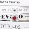 Love Heart Crystal Bear Romantic Heart-shaped Bear Animal Miniature Bear Figurines  Table Ornament