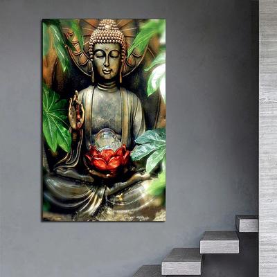 Pittura Diamante 5D Fai da Te Pittoresca statua di Buddha Ricamo Diamante Posa Completa Punto Croce Decorazione Casa Regalo Fatto a Mano