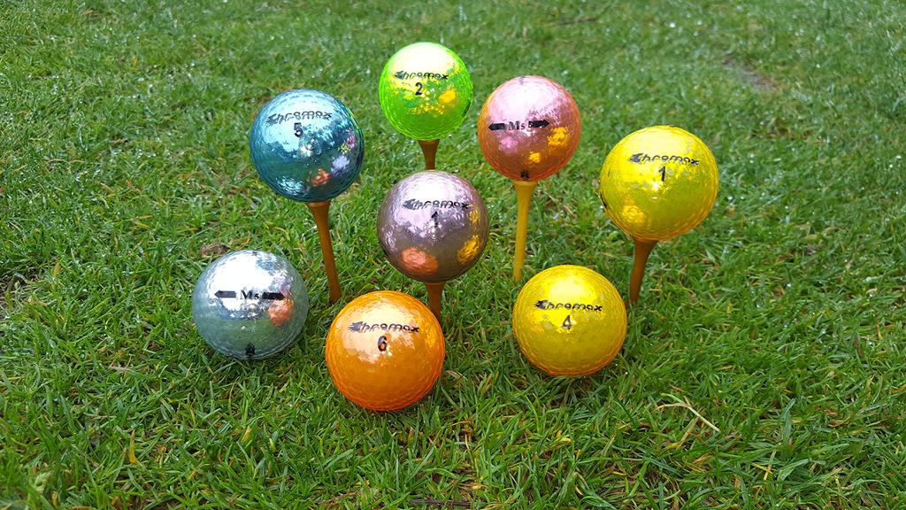 Chromax Metallic M5 Color Mix Golf Balls (Pack of 6) Assorted.