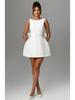 European & American Summer Women's Pearl Bow A-line Backless Dress