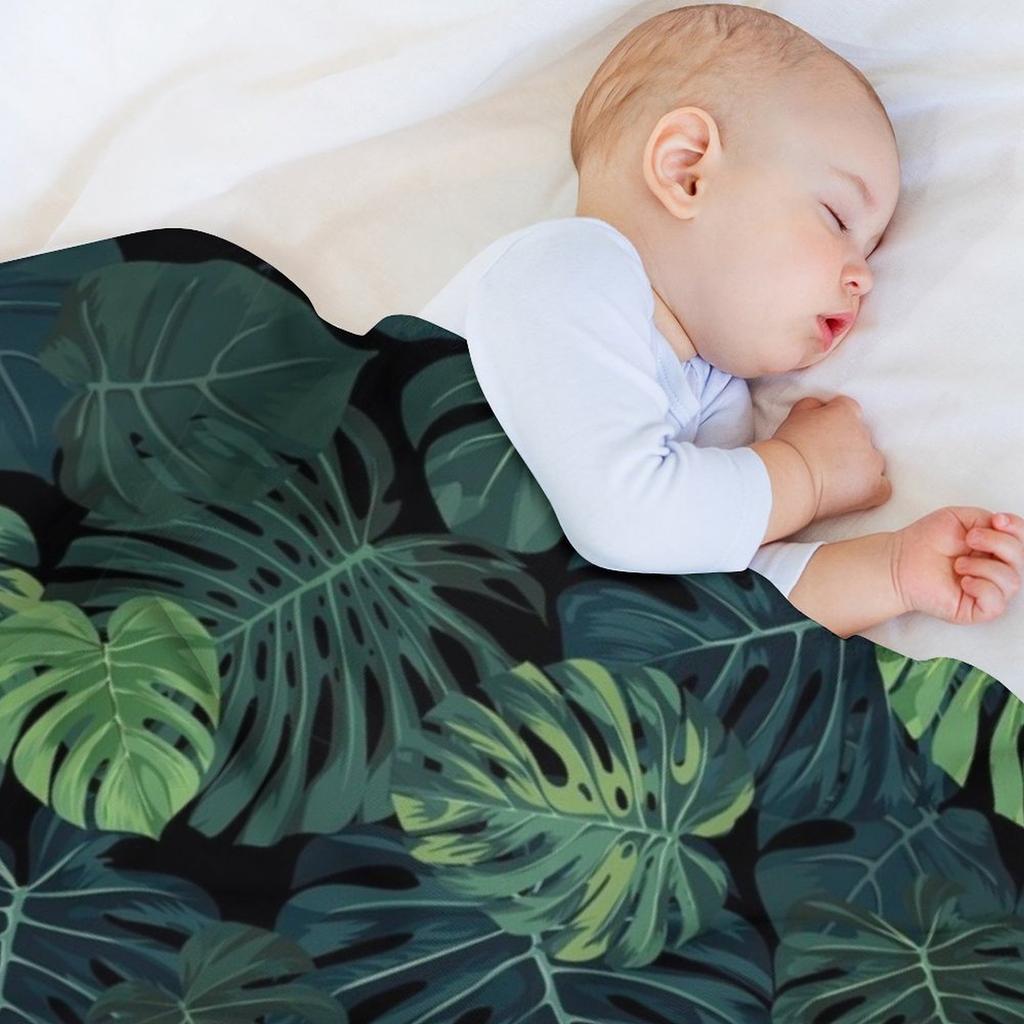 Monstera Leaves Throw Blanket Designers Hairys Warm Winter Soft Blankets