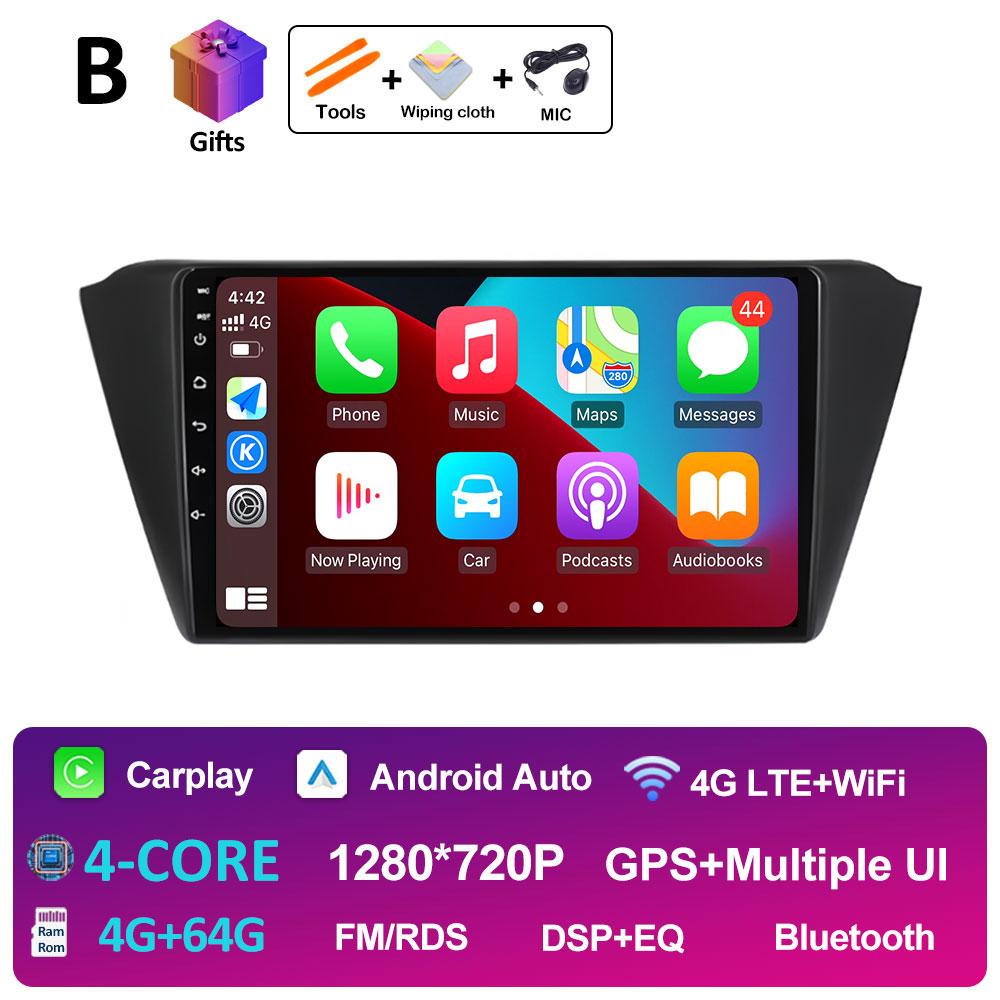 For Skoda Fabia 3 III 2015 - 2019 Android Intelligent System DSP Stereo QLED IPS Screen GPS Navigation Cooling fan WIFI No 2 din