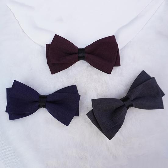 Men Formal Bow Tie Adjustable Design Double-Layered Bow Tie Non-fading Weddings Business Parties Bow Tie