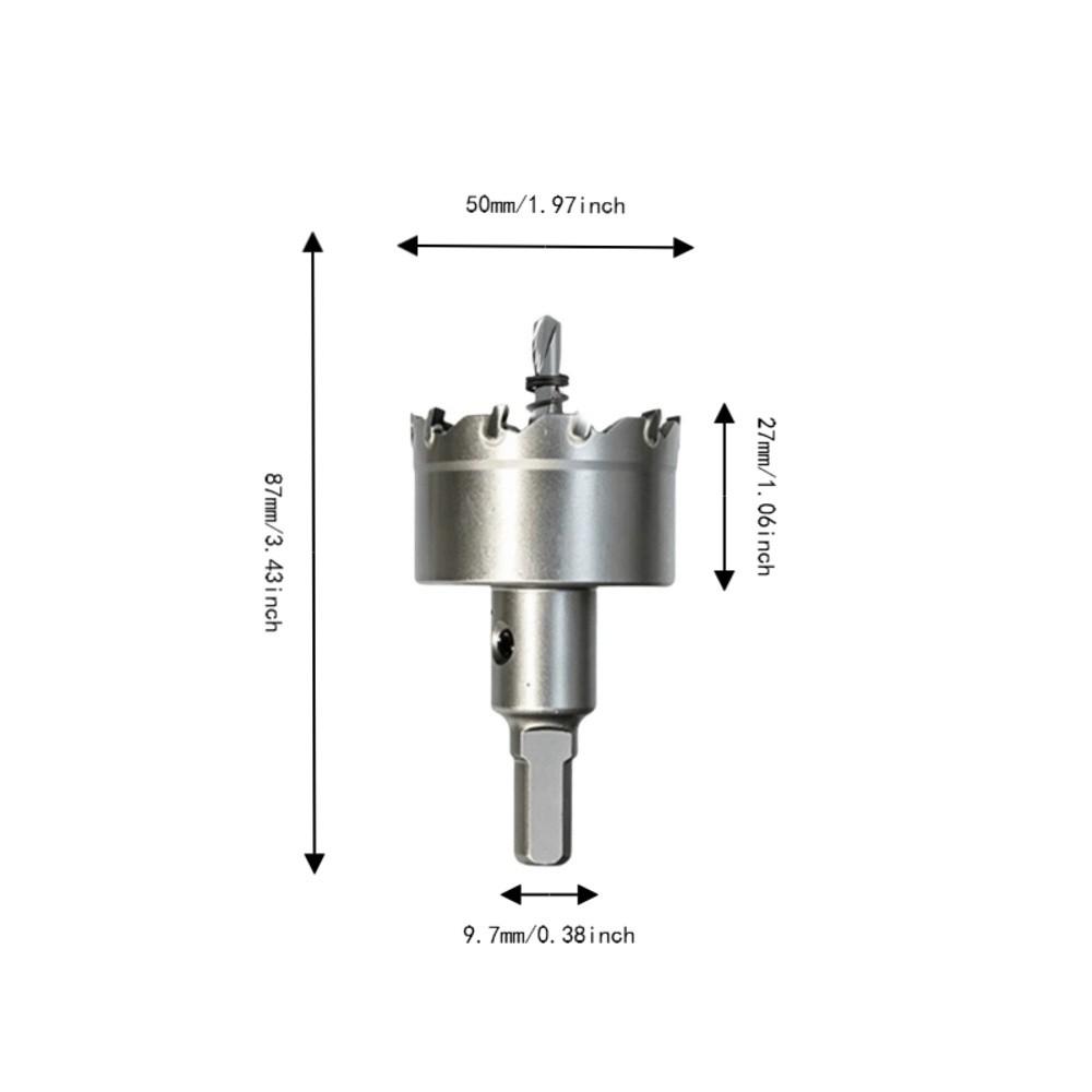 50mm Diameter Hardmetalen Gatenzaag Gesinterd Carbide Gatensnijder Boor voor Metaalplaat