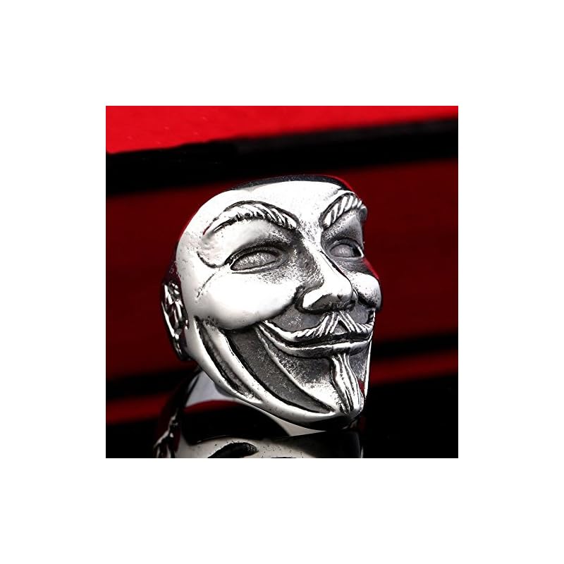 [ALICE ANDERSEN] Ring Ring Anonymous Free Size Open Ring Men's Silver Fashionable Anniversary Celebration Birthday Fashion Accessories (Silver)