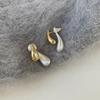 S925 Silver Needle Hong Kong Style Water Drop Earrings for Women - Exquisite 2024 Niche High-End Stud Accessories